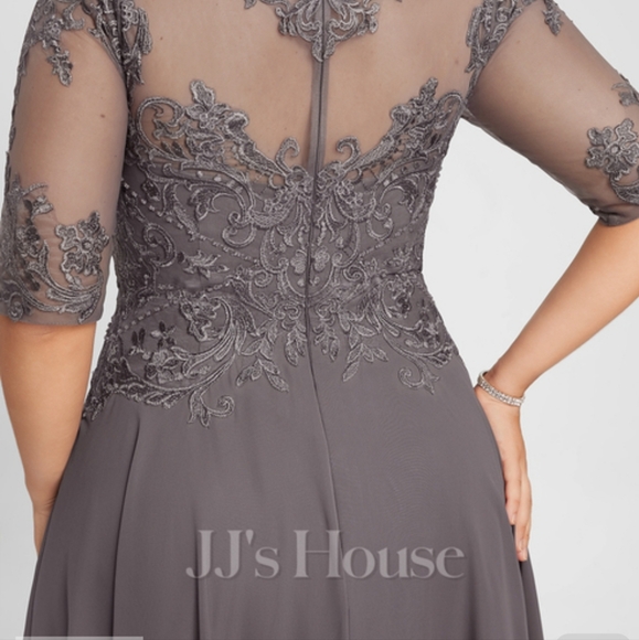 JJ's House Black Formal Dress with Beading! Only worn once. - Picture 13 of 14